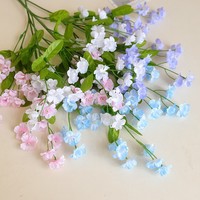 Bunga Sutra Simulasi Forget Me Not Tangkai Tunggal Dekorasi Rumah Hotel Perlengkapan Fotografi Pernikahan Bunga Sakura Palsu