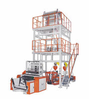 Machine de soufflage de film HDPE LDPE LLDPE à haute vitesse avec co-extrudeuse à 2 vis de type ABA SJ50-55-1000H