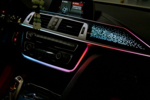 SJC 2013-2019 pour <span class=keywords><strong>BMW</strong></span> série 3 F30 64 couleurs mise à niveau de l'éclairage ambiant F31 F34 F36 intérieur LED porte décoration haut-parleur couverture lumière - Product Image 3