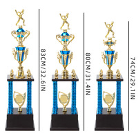 Trofeos Deportivos Vefit Personalizados de Fábrica China, Chapados en Oro HD, Grabados en Metal con Forma de Corona, Impresión Duradera de Logotipos, Estilo Antiguo