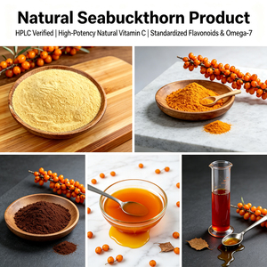 Muestra Gratuita de Polvo de Espino Amarillo 100% Soluble en Agua, Polvo de Jugo de Espino Amarillo Secado por Aspersión con Vitamina C Vegana Natural - Product Image 4