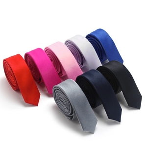 เนคไทผู้ชายแบบแคบ ขนาด 5 ซม. สีน้ำเงินรอยัล สีเหลืองทอง สีพื้นเรียบ ขนาด 2 นิ้ว เนคไททรงสลิม - Product Image 1