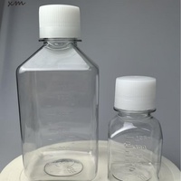 Flacon de sirop pharmaceutique 125 ml 500 ml, flacon carré pour médicaments, emballage transparent pour produits de santé, flacon pour capsules de médicaments, flacon pour réactifs