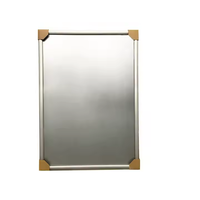 A2size bingkai Poster aluminium papan latar galvanis bingkai Poster klip jepret perak