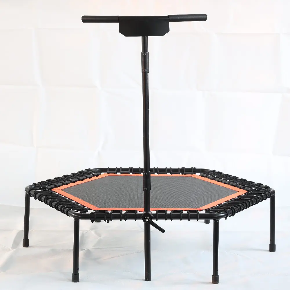 Mini trampolín deportivo profesional para saltar, con barra de mango en T