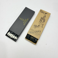 Allumettes personnalisées imprimées, pointe noire, longues, en bois, sûres, avec logo d'entreprise, cadeau promotionnel, cadeau client d'entreprise, vente en gros en vrac