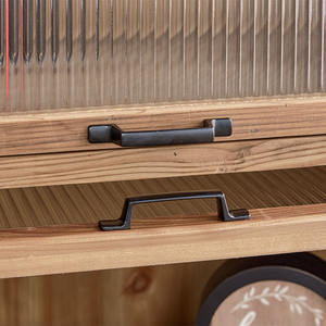 INNOVA Solid Wood <b>Sideboard</b> Glass Doors <b>Antique</b> Design Metal Handles-Durable Easy Assembly for Kitchen Living Room Furniture - Product Image 6