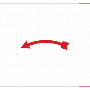 Autocollants fléchés gauche incurvés pour la sécurité routière, les zones de stationnement et les applications de signalisation (boissons, café) - Résistants à la chaleur 3M - Product Image 3