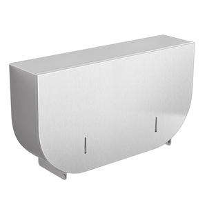 Distributeur de <span class=keywords><strong>papier</strong></span> <span class=keywords><strong>toilette</strong></span> mural moderne en acier inoxydable SUS 304 double rouleau jumbo imperméable pour salles de bain et hôtels - Product Image 6