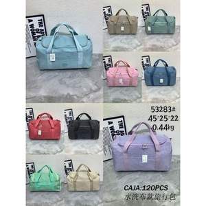 Bolsa de Viaje de Tela Lavada 45x25x22 Cm, Ligera, Tipo Duffel, para Gimnasio y Viajes - Product Image 3