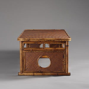 Chinese Style <b>Bamboo</b> Tea <b>Table</b> Rectangular Meilu <b>Bamboo</b> Lacquer Finish Zen Inspired <b>Coffee</b> <b>Table</b> - Product Image 2