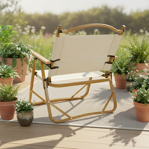 Silla Plegable Portátil Ligera de Hierro, Oxford Resistente y Ecológico, con Acabado de Grano de Madera, para Jardín, Picnic, Camping, Parque, Escuela, Gimnasio - Product Image 3