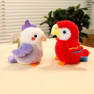 Nuovo Portachiavi Peluche a Forma di Piccolo Pappagallo Carino, Morbido Ciondolo per Zaino Imbottito in Cotone PP, Ottimo Come Regalo - Product Image 2