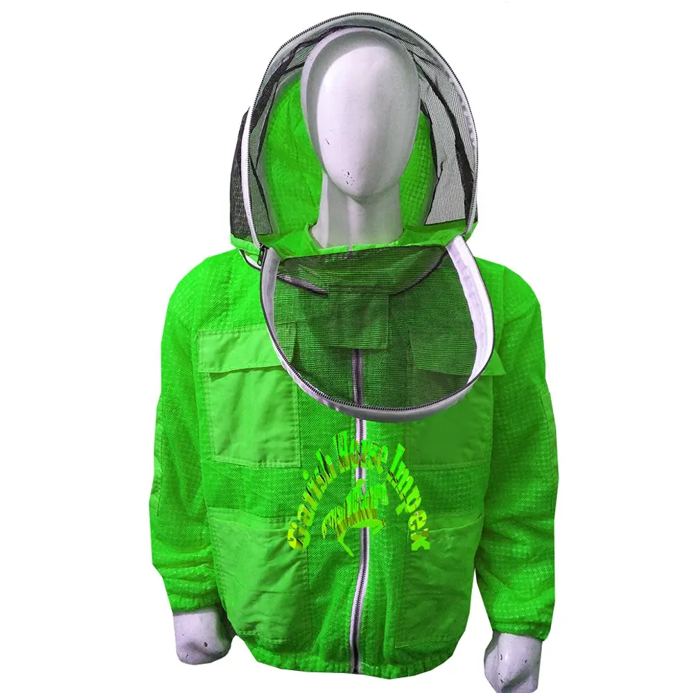 Ultra Breeze Beekeeper Three layer Mesh Jacket Fencing Bee Jacket with Hood Beekeeping Jacket Full Ventilated Sting Proof