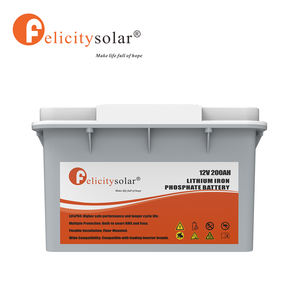 Paquete de Baterías LiFePO4 Felicitysolar de 12V 2.56kWh 200Ah <span class=keywords><strong>Serie</strong></span> FLA12200 - Más de 6000 Ciclos 95% DOD con BMS Inteligente para Inversores Solares - Product Image 1
