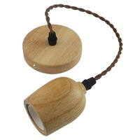 Support de lampe décoratif mural en bois pour douille E27, style Edison