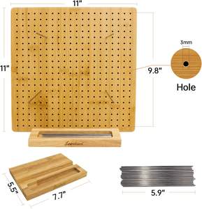 Regalos Prácticos DIY, Alfileres de Acero Inoxidable, Cuadrados de Abuela, Tabla de Bloqueo de Crochet de Madera para Madres y Abuelas - Product Image 2
