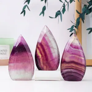 Crystals Healing Stone Flame Natural Gem Bulk Wholesale Fluorite Flame Home Decoration