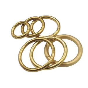 实心黄铜圆环手袋用黄铜圆形金属环扣织带配件