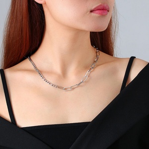 Cadena de Acero Inoxidable 3:1 NK Figaro Cuban Link para Suéter, Estilo Coreano, Joyería de Moda - Product Image 4