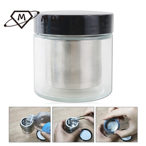 Mini Portable pierres précieuses en vrac pierre diamant rondelle bijoux nettoyage pot outil bouteilles en <span class=keywords><strong>verre</strong></span> tasse en <span class=keywords><strong>verre</strong></span> pour le nettoyage du diamant - Product Image 2
