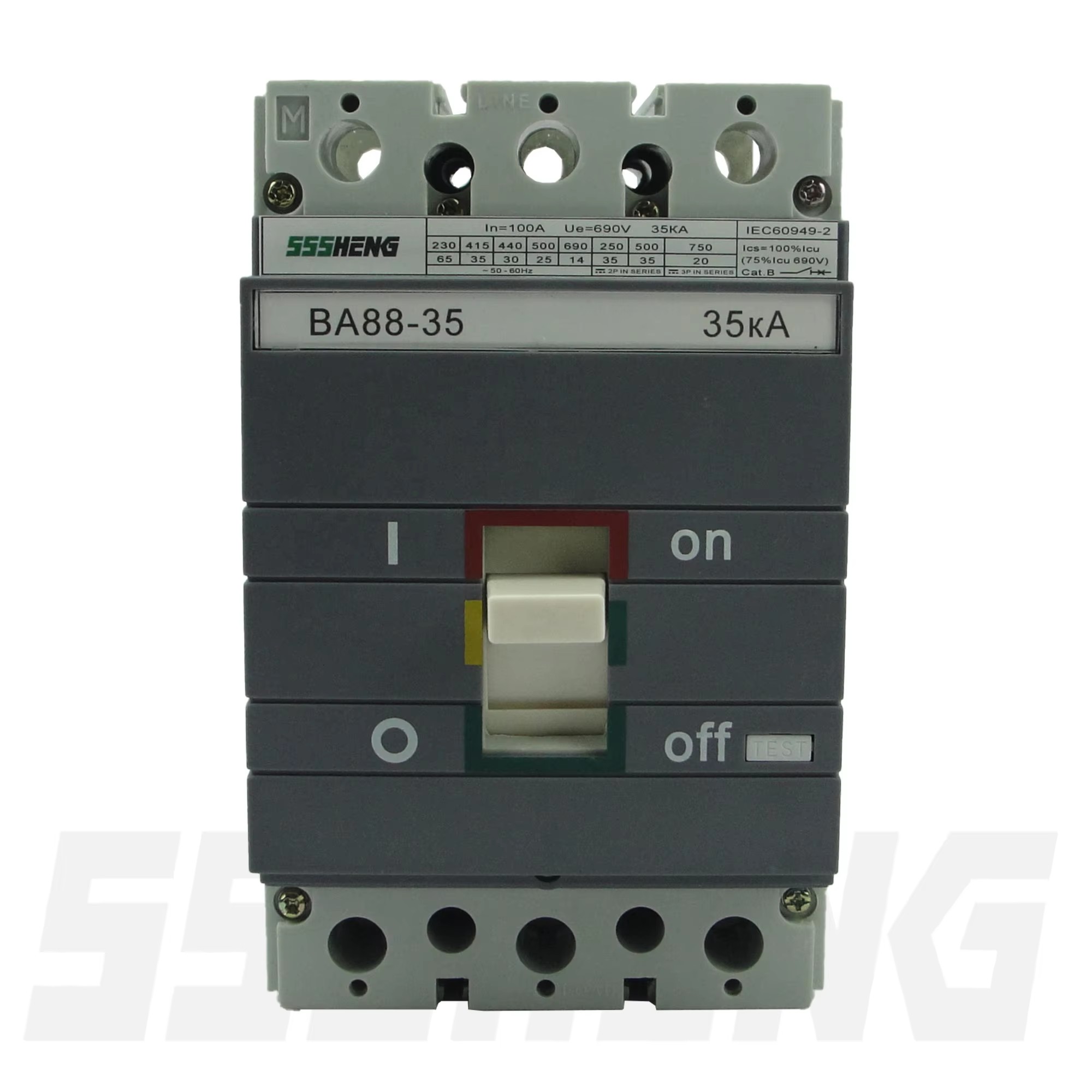 Электрические автоматические выключатели SSSHENG BA88-35 200A 3P 35kA MCCB VA88-35 MCCB BA88