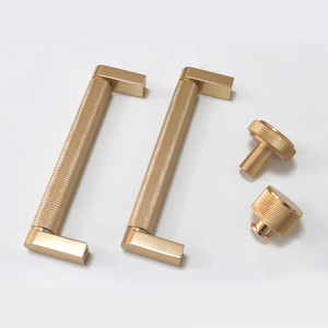 Modern Gold <strong>Silver</strong> Furniture Aluminum <strong>Drawer</strong> Handles Kitchen Cabinet Knurled <strong>Knob</strong> for Wardrobe Dresser Bathroom Living Room Use - Product Image 6