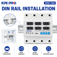 EPEPRO EPNP-100N 100A Relais de protection triphasé réglable AC80-400V contre les surtensions et les sous-tensions avec affichage numérique