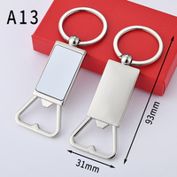 Ouvre-bouteille porte-clés blanc de sublimation personnalisé pour l'impression d'images