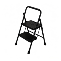 Échelle à 2 marches, marchepied pliable, base large avec marches antidérapantes, échelle portable, échelle robuste.
