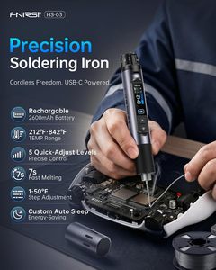 ชุดหัวแร้งบัดกรีไร้สาย FNIRSI HS-03, แบตเตอรี่ 2600mAh, ร้อนเร็วภายใน 3 วินาที - Product Image 5