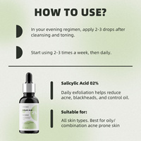 Sensible Rougeurs Acide Salicylique 2% Apaisant Élimination De L'acné Réparation Hydratant Peau Sérum Hydratant Pour Bouton