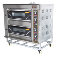 Four à pain à gaz et électrique TCD de grande capacité pour boulangerie commerciale, 4 étages, 16 plateaux, minuterie, vapeur