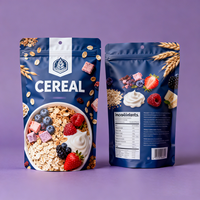 Sachet en plastique personnalisé de haute qualité, imprimé, pour céréales, granola et flocons d'avoine, idéal pour un petit-déjeuner sain