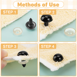 1110 Piezas de <span class=keywords><strong>Ojos</strong></span> <span class=keywords><strong>y</strong></span> <span class=keywords><strong>Narices</strong></span> de Seguridad con Arandelas <span class=keywords><strong>para</strong></span> Manualidades de Ganchillo, <span class=keywords><strong>Ojos</strong></span> de Plástico <span class=keywords><strong>para</strong></span> Muñecos Amigurumi <span class=keywords><strong>y</strong></span> Animales de Peluche, 6-14mm - Product Image 4