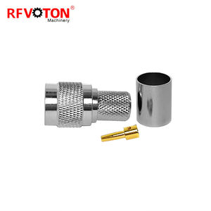 Conector de soldadura de crimpado de enchufe macho TNC de polaridad inversa RP de fábrica para conectores coaxiales RF de Cable WTR400 RG8 RG213 RG214 7D-FB - Product Image 5