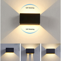 Lámpara de Pared LED Moderna para Exteriores, Impermeable, con Haz de Luz Ajustable, Cuadrada, para Porche de Villa