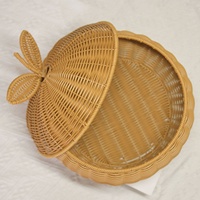 Panier de rangement PP artisanal tressé en forme d'orange, moderne et simple, gain de place, pour salon, fruits et collations