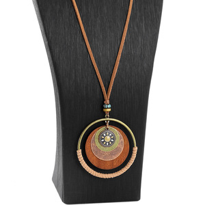 Ensemble collier et boucles d'oreilles en laiton style bohème avec motif floral pour femmes, parures de bijoux pour fêtes - Product Image 3