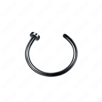 Anneau de nez en titane G23 en forme de C, 16G, anneau de septum ouvert, piercing minimaliste pour hélix et tragus, bijoux de corps