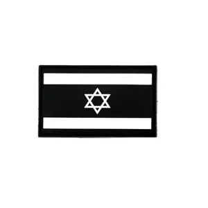 JT Factory Low Price Spot Verschiedene Country Flag PVC Patch mit LOW MOQ Hook Loop Israel Flag PVC Patches