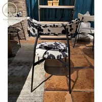 Chaise en cuir italienne minimaliste moderne Chaise de loisirs super douce en cuir pour chambre à coucher Hôtel Restaurant