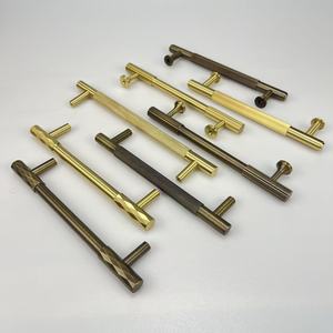 European Style Wardrobe <strong>Door</strong> Handle Modern Minimalist Drawer Cabinet Brass Gold Handle and Antique Gold Handle Pull - Product Image 2