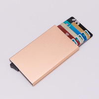 Dompet Kartu Identitas Anti Maling Pria Terlaris, Dompet RFID Logam, Tempat Kartu Bank