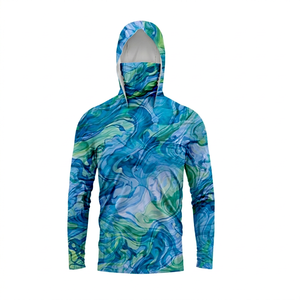 Custom Men's Fishing UPF 50+ <b>Sun</b> protection <b>Shirt</b> Long Sleeve Comfortable Breathable Quick-drying Fishing Hoodie - Product Image 1