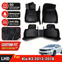 Neue 5D Faltbare Verschleißfeste Rundum-Autofußmatten Maßgefertigt für Kia K3 2018 2017 2016 2015 2014 2013