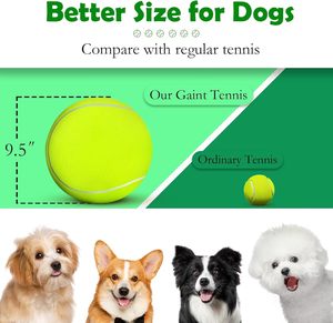 Eco-Friendly Dog Toy Ball Custom Logo Simple Style Squeaky Rubber Felt Chew Interactive Exercise <b>Biting</b> Tennis Balls Custom - Product Image 2