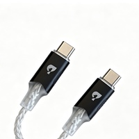 Kabel USB C ke C OEM 100W Warna-warni Berbahan Zinc Alloy, Pengisian Cepat PD, Kotak Transparan Multi Warna, Logo Custom, untuk MacBook iPad