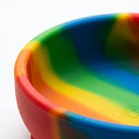 Ensemble Assiette et Bol en Silicone Arc-en-ciel pour Tout-petits, Sans BPA, Assiette à Compartiments avec Ventouse, Bavoir et Ustensiles, pour Enfants de 2 à 6 Ans