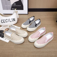 Chaussures plates d'été pour femmes, vente en gros OEM ODM, dessus en textile tissé, semelle épaisse légère, mocassins décontractés pour tous les jours